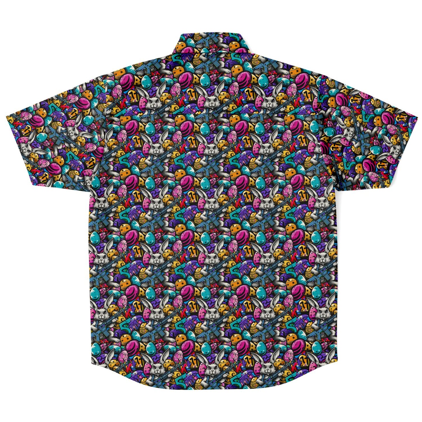 Tactical Easter Hop: Street Art Edition Men's Button-Down Shirt