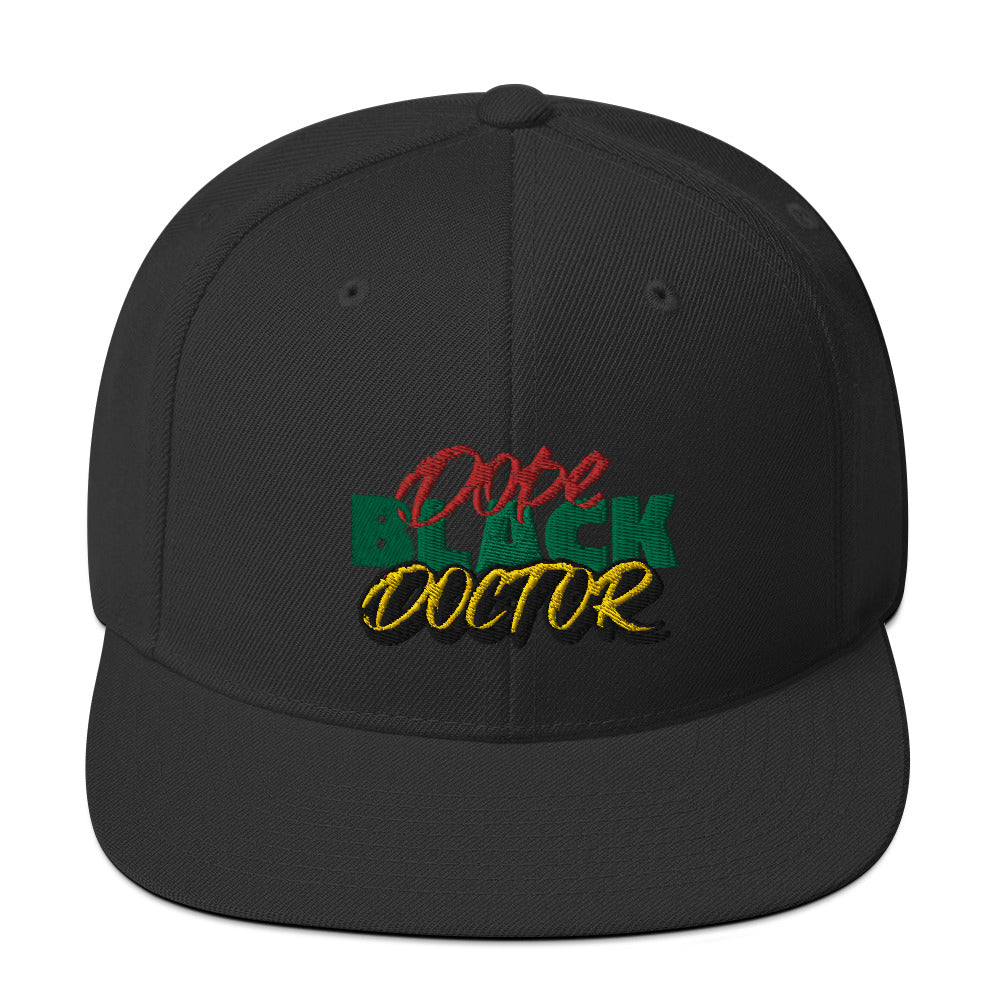 Dope Black Doctor 3D Puff Emblem Snapback, Medical Professional Hat