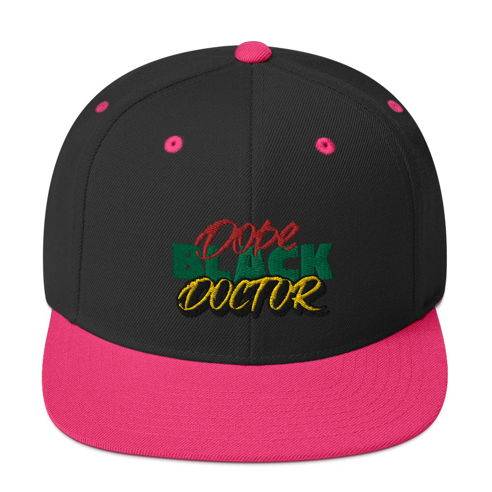 Dope Black Doctor 3D Puff Emblem Snapback, Medical Professional Hat