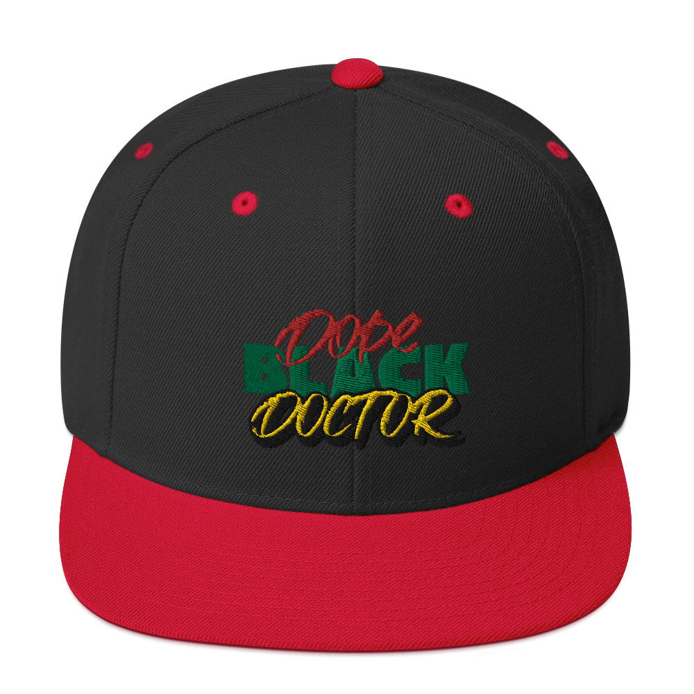 Dope Black Doctor 3D Puff Emblem Snapback, Medical Professional Hat