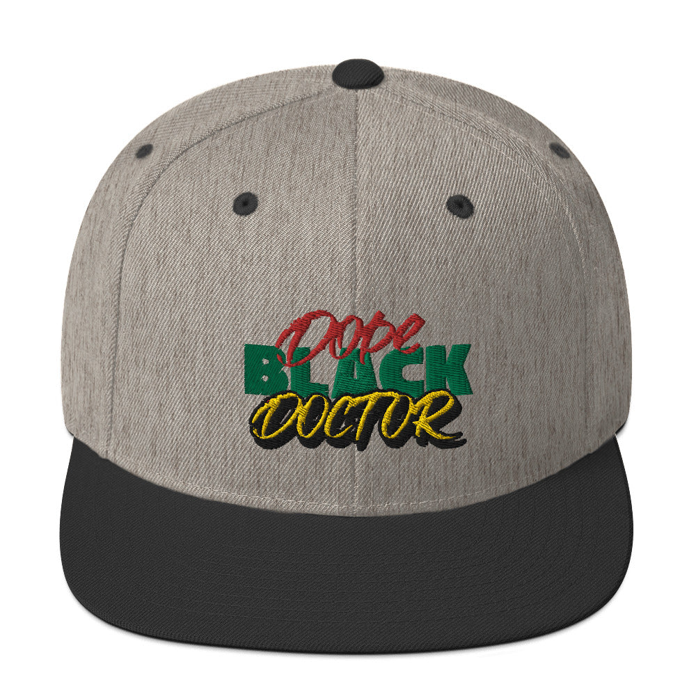 Dope Black Doctor 3D Puff Emblem Snapback, Medical Professional Hat