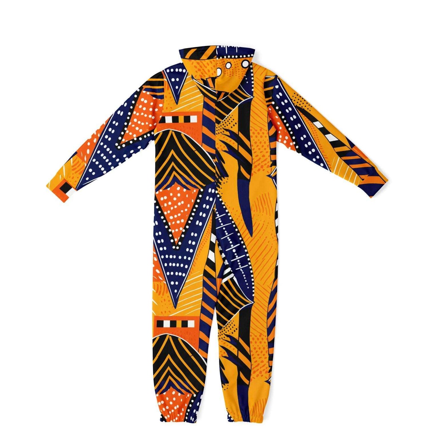 African Print Cozy Jumpsuit, Plus Size Unisex African Print Adult Fashion Onesie