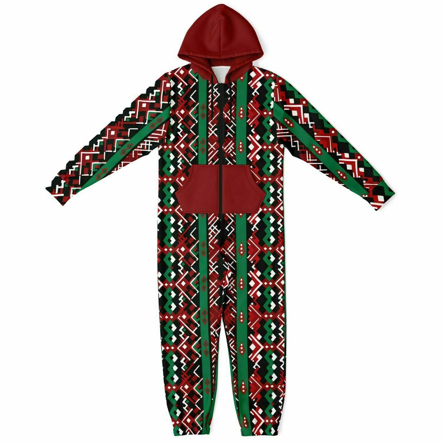 Mud Cloth African Print Christmas Jumpsuit | Adult Christmas Unisex Onesie  copy