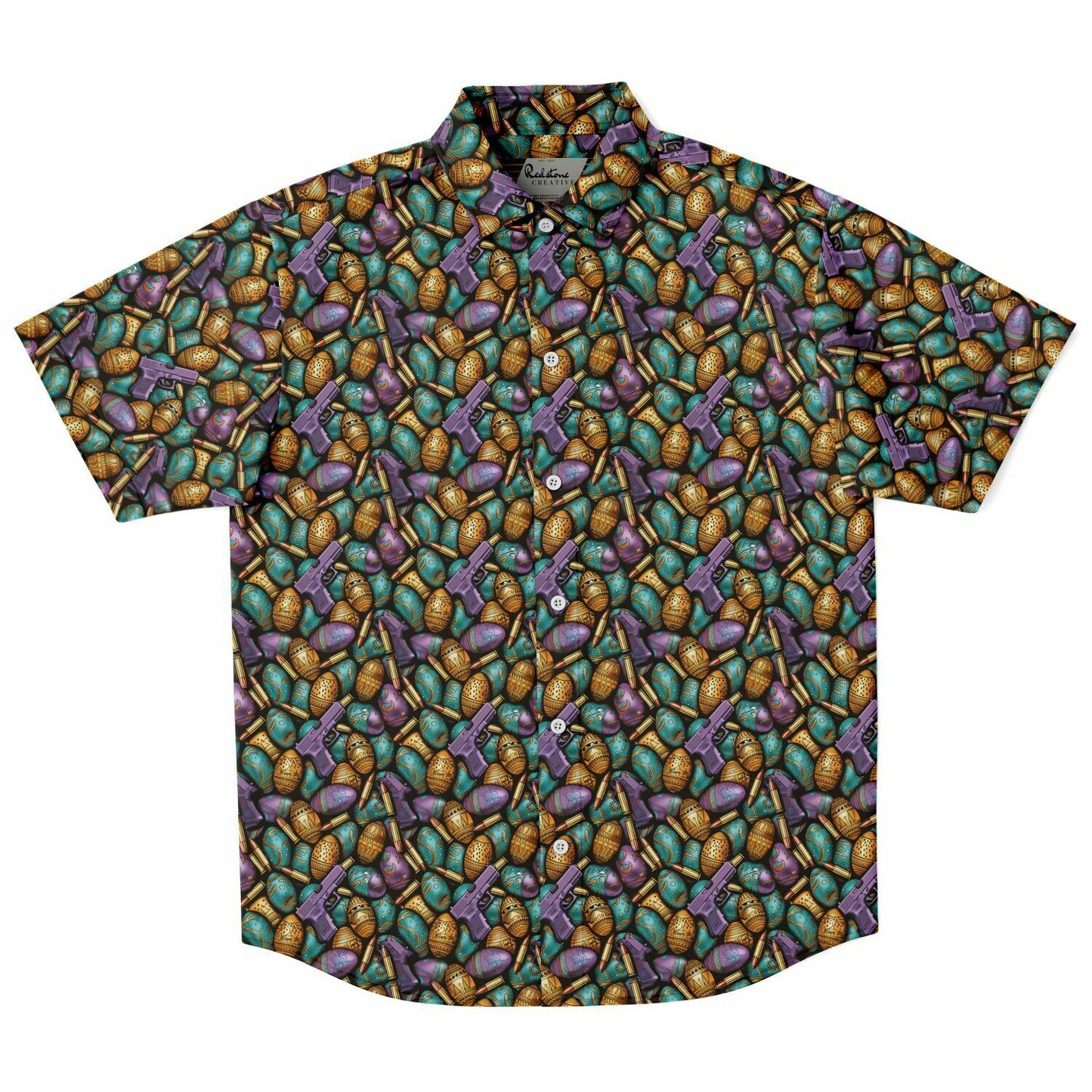 Safari Resurgence: Easter Armament Edition Men's Tactical Button-Down Shirt