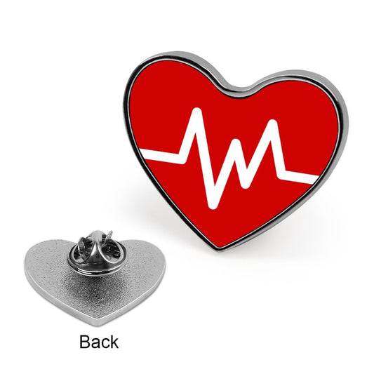 Red Heart Lapel Pin, Aluminum Lightweight Enamel Pin, Perfect for Shirts & Coats