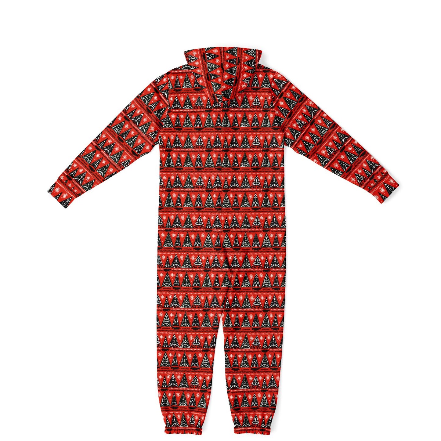 Unisex Christmas Themed African Print Unisex Adult Jumpsuit | Adult Holiday Onesie | Plus Size Christmas Jumpsuits - Ships Free