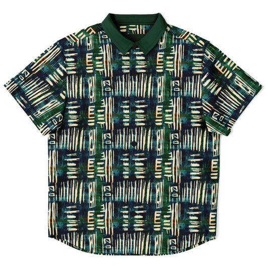 Jungle Safari Theme African MudCloth Kids Dressy Button Up Shirt