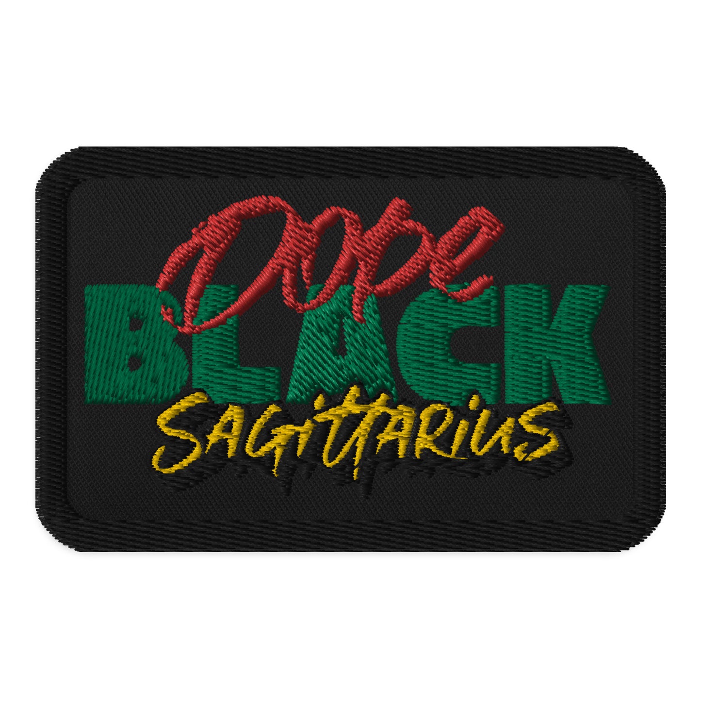 Black Sagittarius Zodiac Sign Embroidered Iron On, Sew On Patch, Astrology Patches