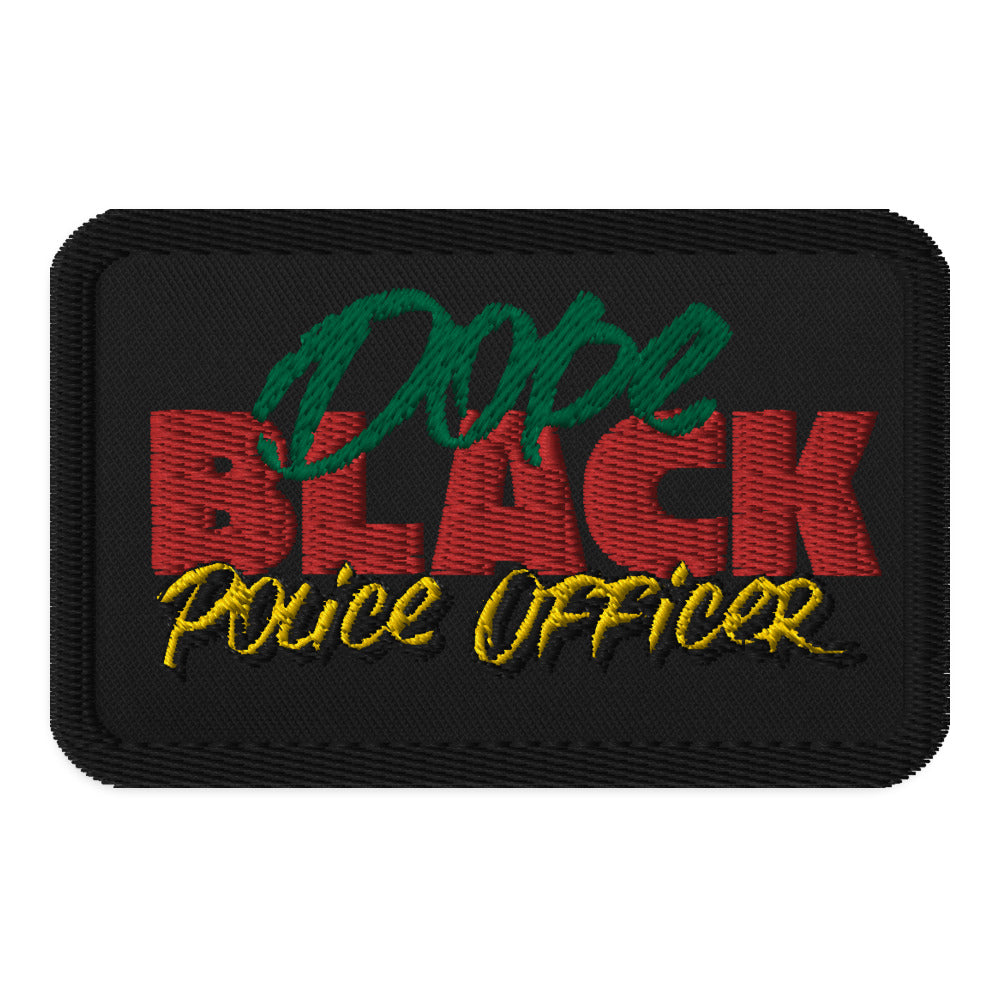 Dope Black Police Officer Patch, Black Law Enforcement Office Morale Patch