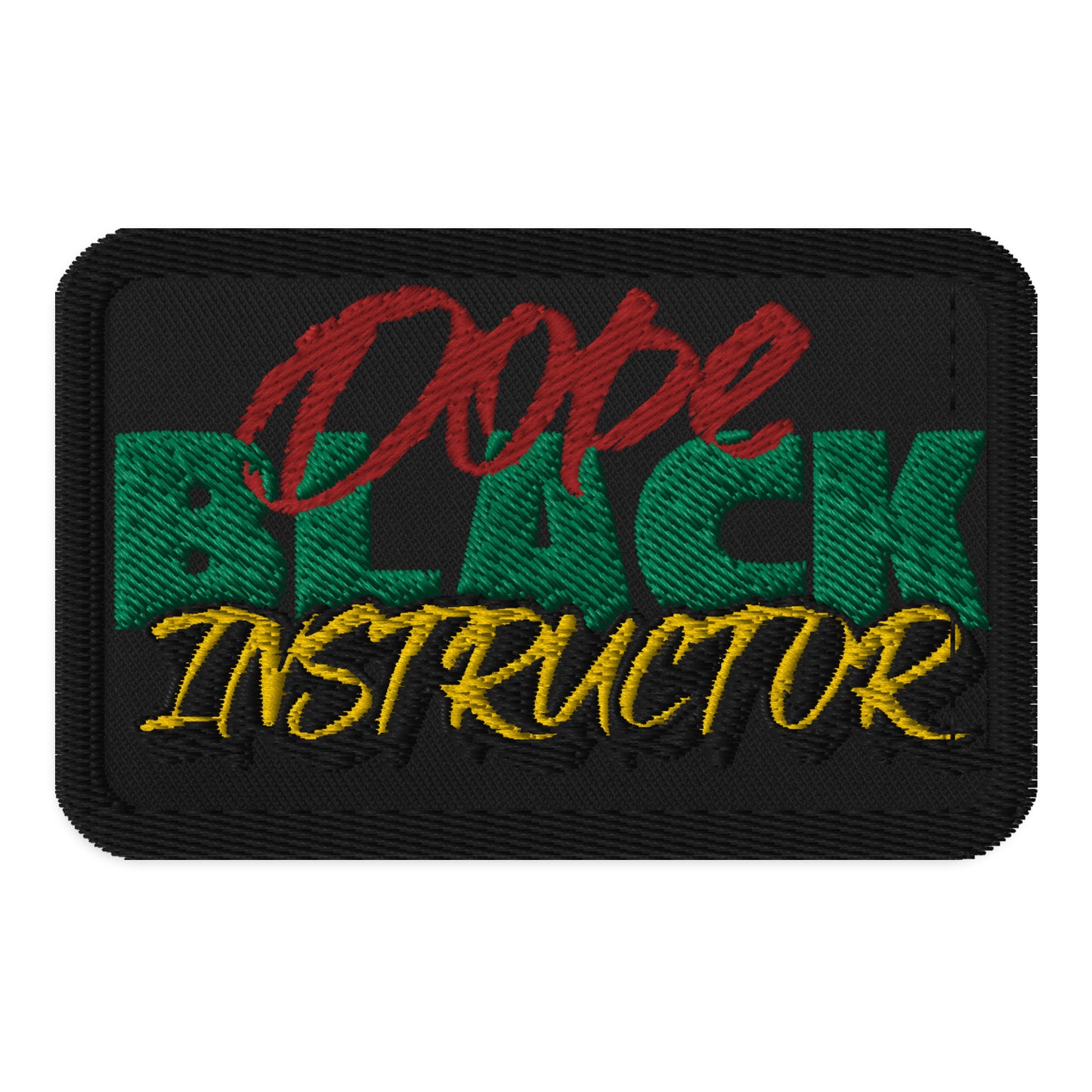 Firearms Instructor Embroidered Iron On, Sew On Patch, Dope Black Firearms Instructor Morale Patch