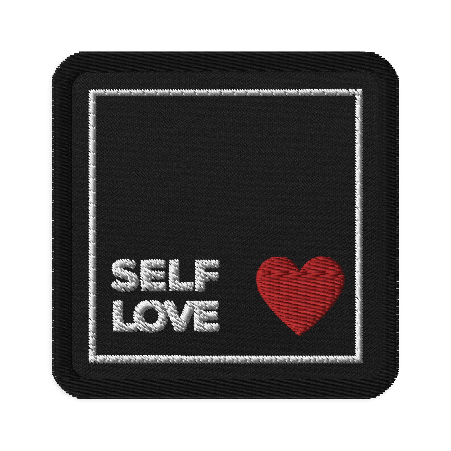 Self Love Heart Icon Embroidered Patch, Self-Care Fashion Statement