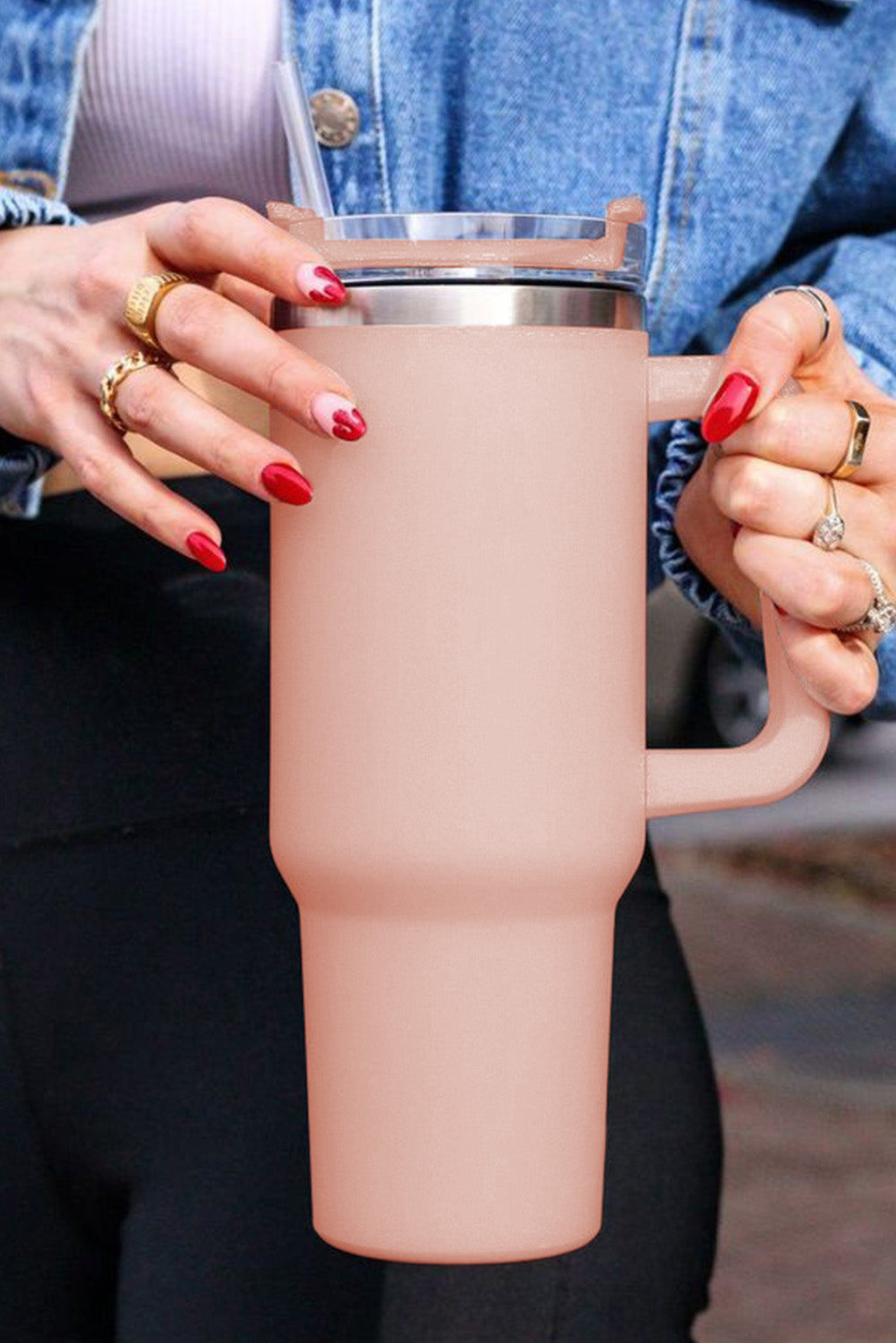 Pink  Stainless Steel Double Insulated 40oz Cup - Durable, Easy-to-Clean & Ergonomic Design