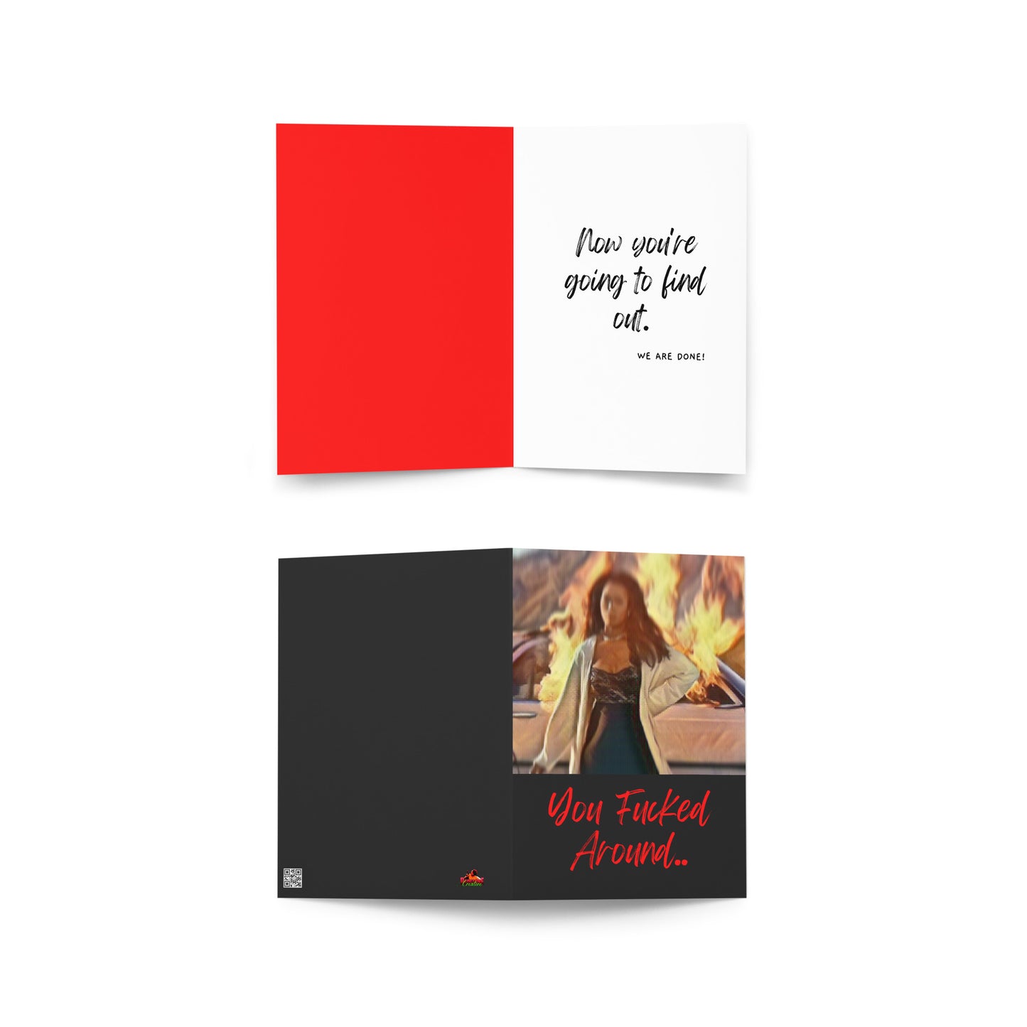 Humor in Breakup We're Done' Greeting Card