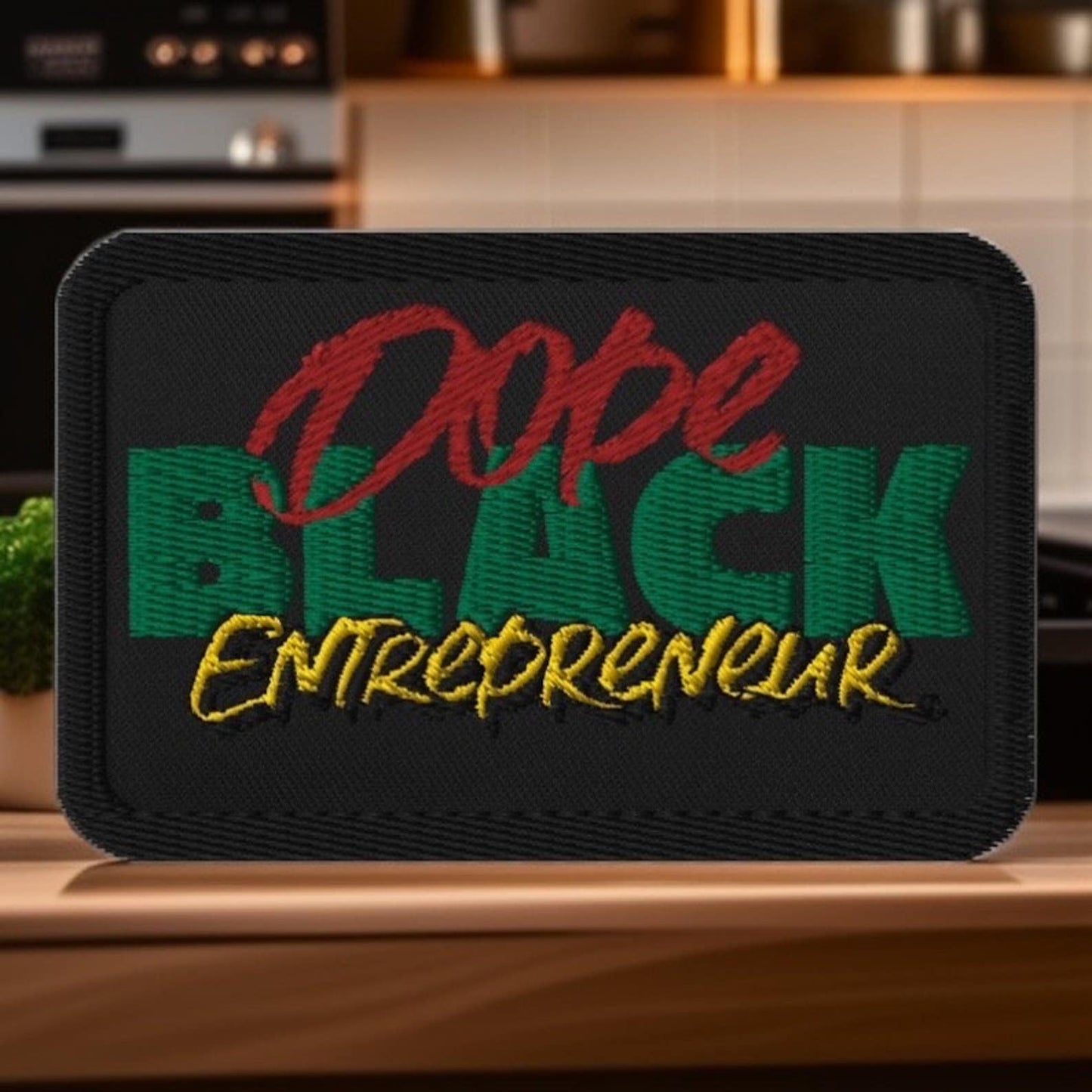 Dope Black Entrepreneur Embroidered Patch, Black Business Owner Patch, Entrepreneurial Spirit Emblem, Boss Lady Patch