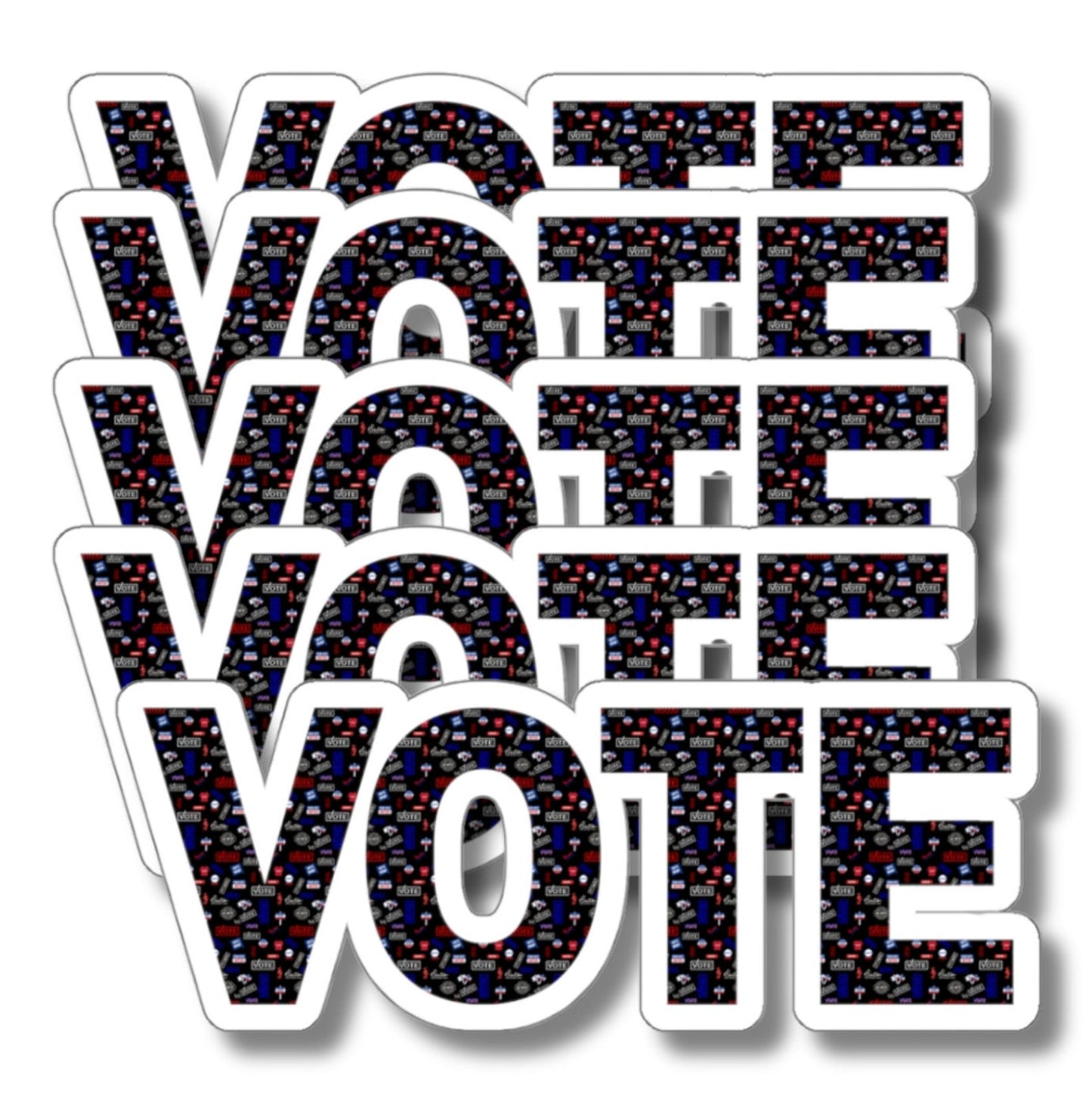 Pack of 5 Stickers  - Vote 2024 Election Vinyl Stickers, Political Stickers