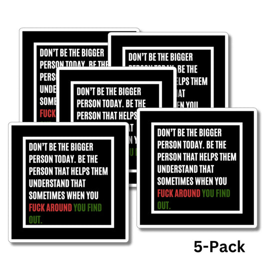 FAFO Motivational Sticker Pack, 5-Pack Empowerment Decals