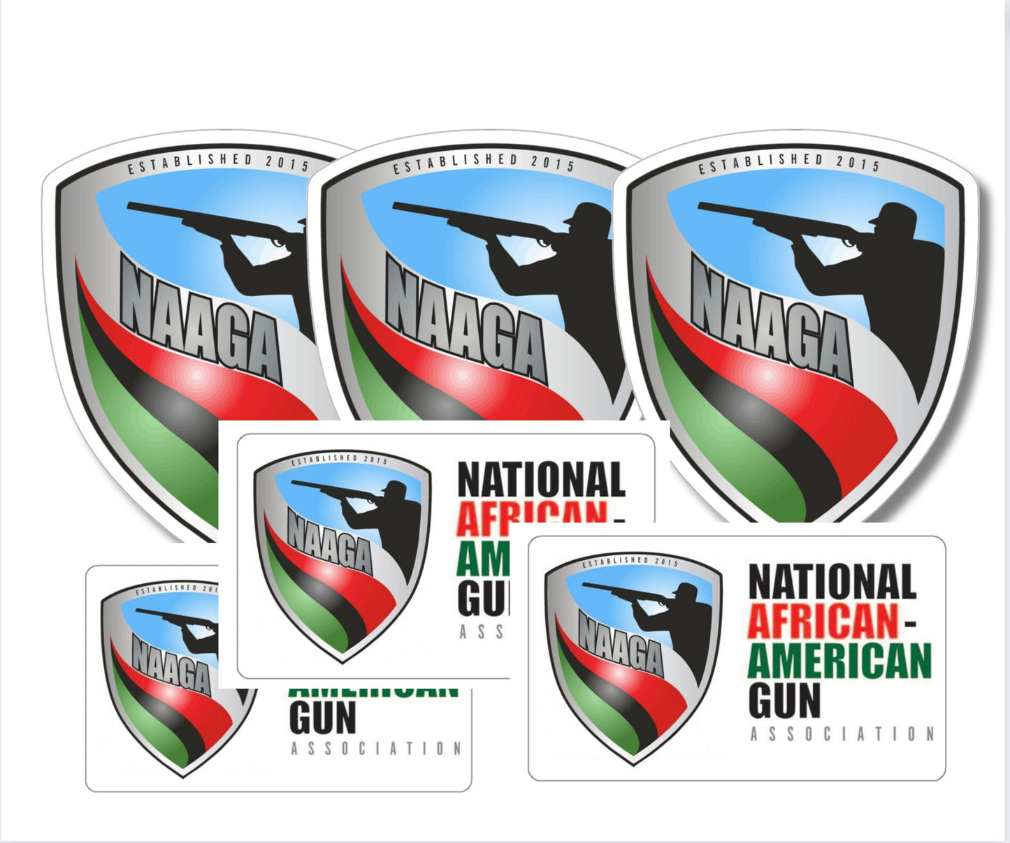 National African American Gun Association Sticker Pack (6 Stickers)