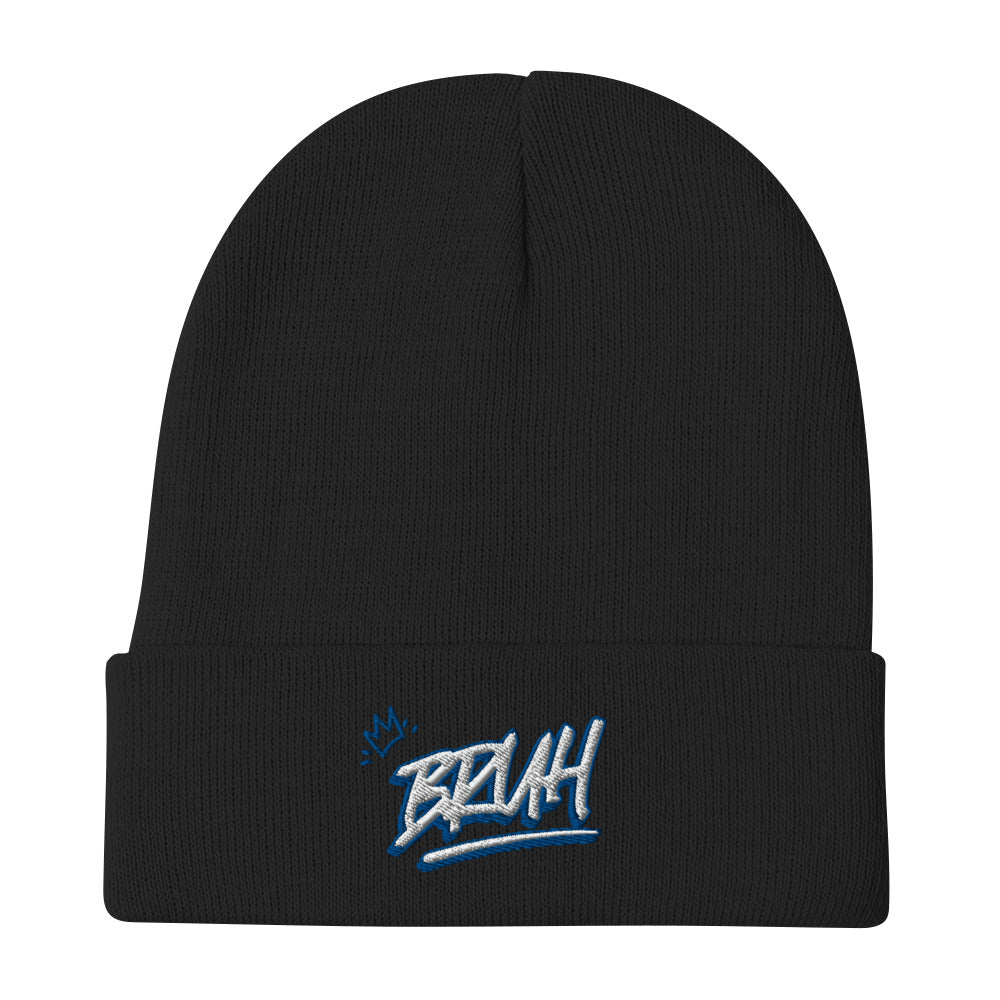 Bruh Urban HipHop Streetwear Style Embroidered 3D Puff Beanie: Streetwear Style, Snug Fit