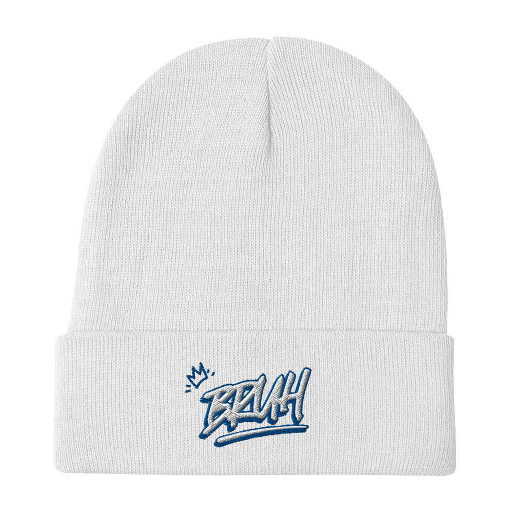 Bruh Urban HipHop Streetwear Style Embroidered 3D Puff Beanie: Streetwear Style, Snug Fit