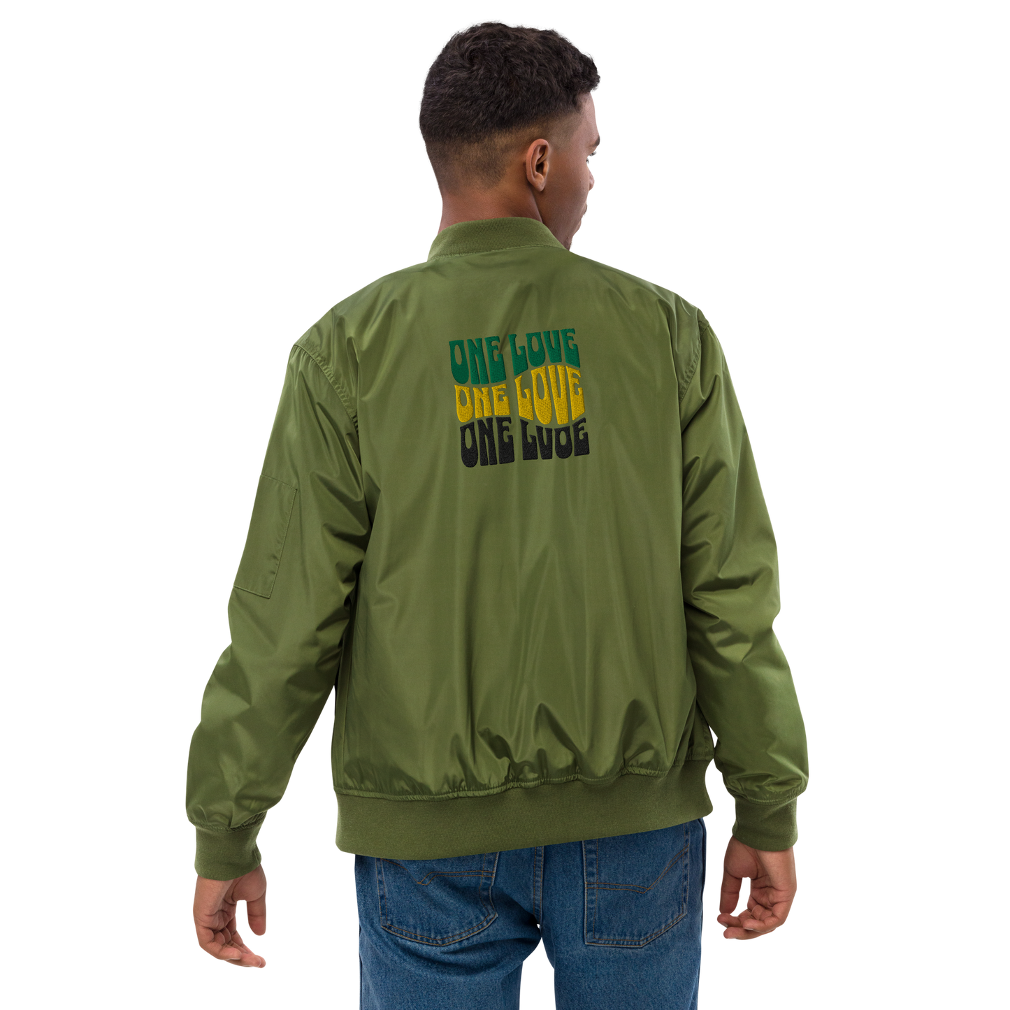 Jamaican Culture Recycled Bomber Jacket, Reggae Lovers Carribean Outerwear