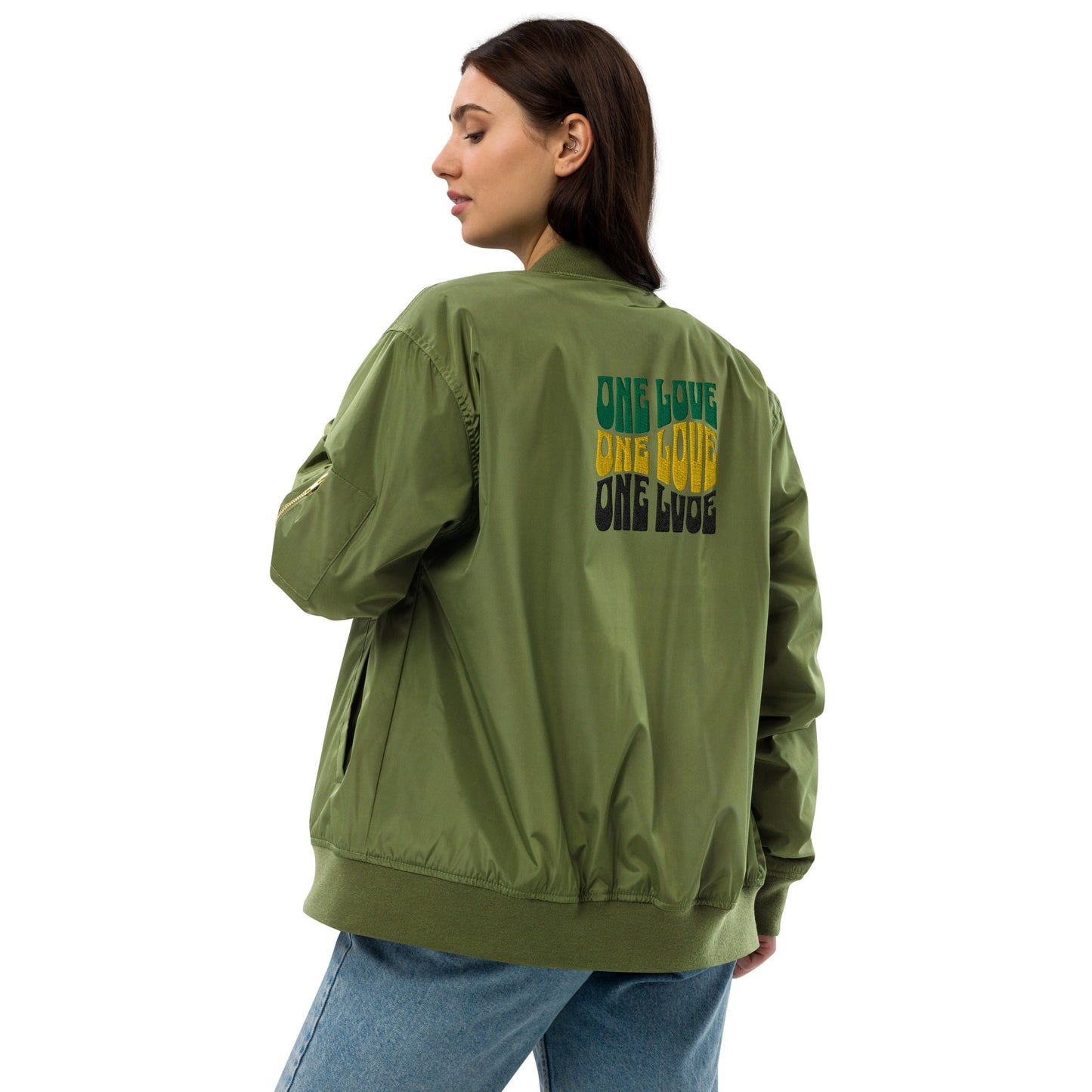 Jamaican Culture Recycled Bomber Jacket, Reggae Lovers Carribean Outerwear