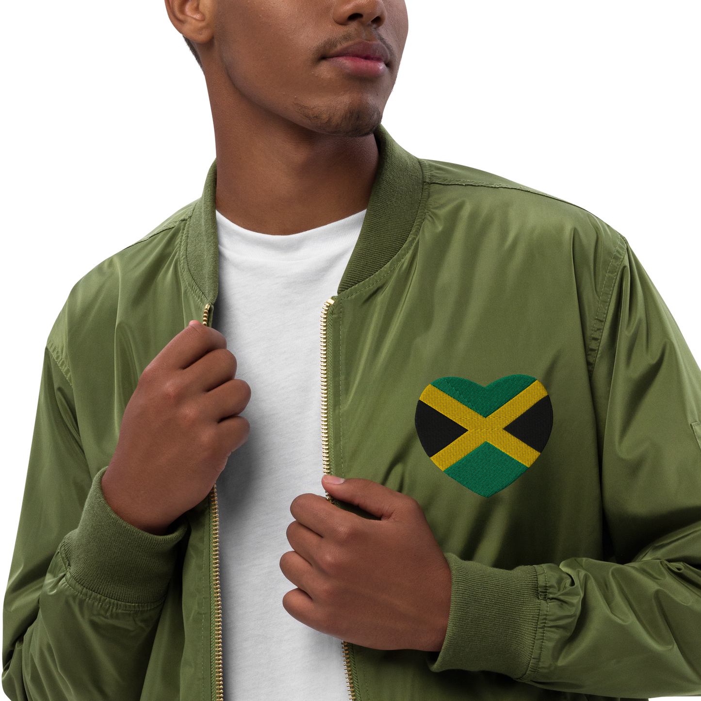 Jamaican Culture Recycled Bomber Jacket, Reggae Lovers Carribean Outerwear