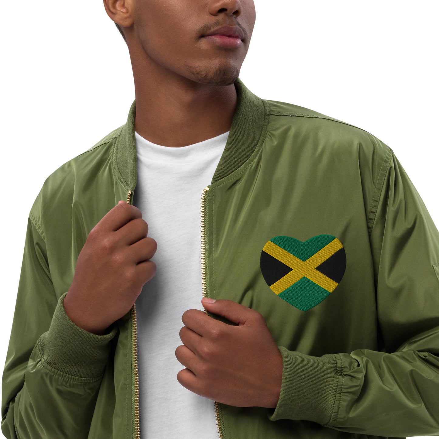 Jamaican Culture Recycled Bomber Jacket, Reggae Lovers Carribean Outerwear