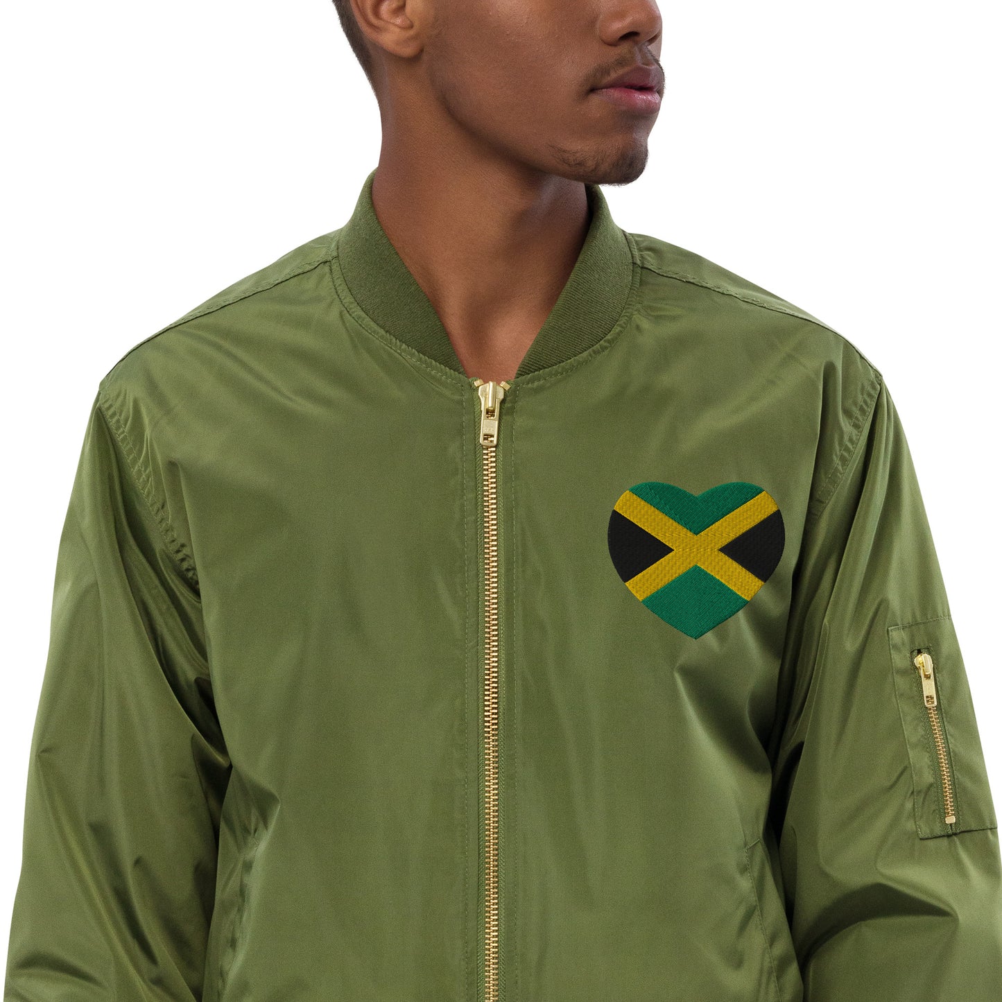 Jamaican Culture Recycled Bomber Jacket, Reggae Lovers Carribean Outerwear