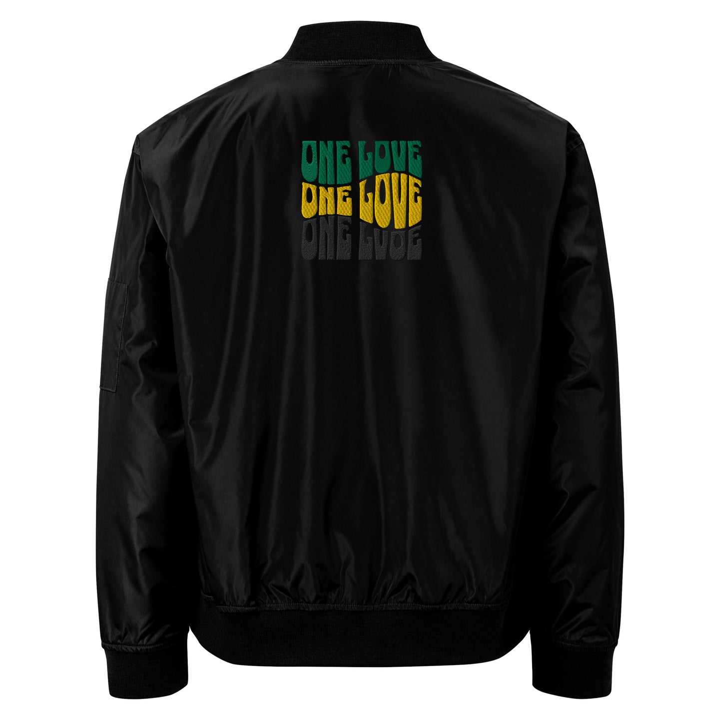 Jamaican Culture Recycled Bomber Jacket, Reggae Lovers Carribean Outerwear