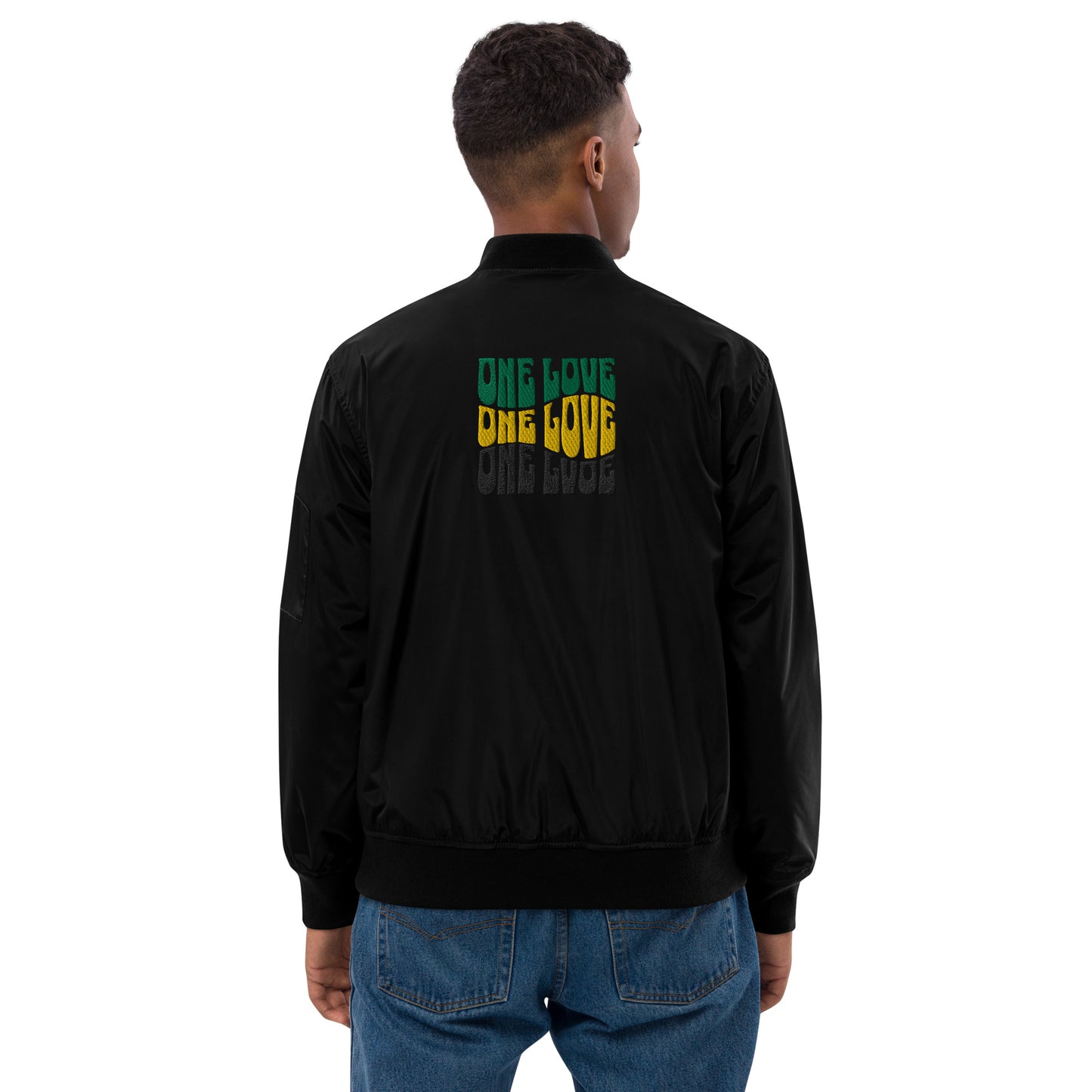 Jamaican Culture Recycled Bomber Jacket, Reggae Lovers Carribean Outerwear