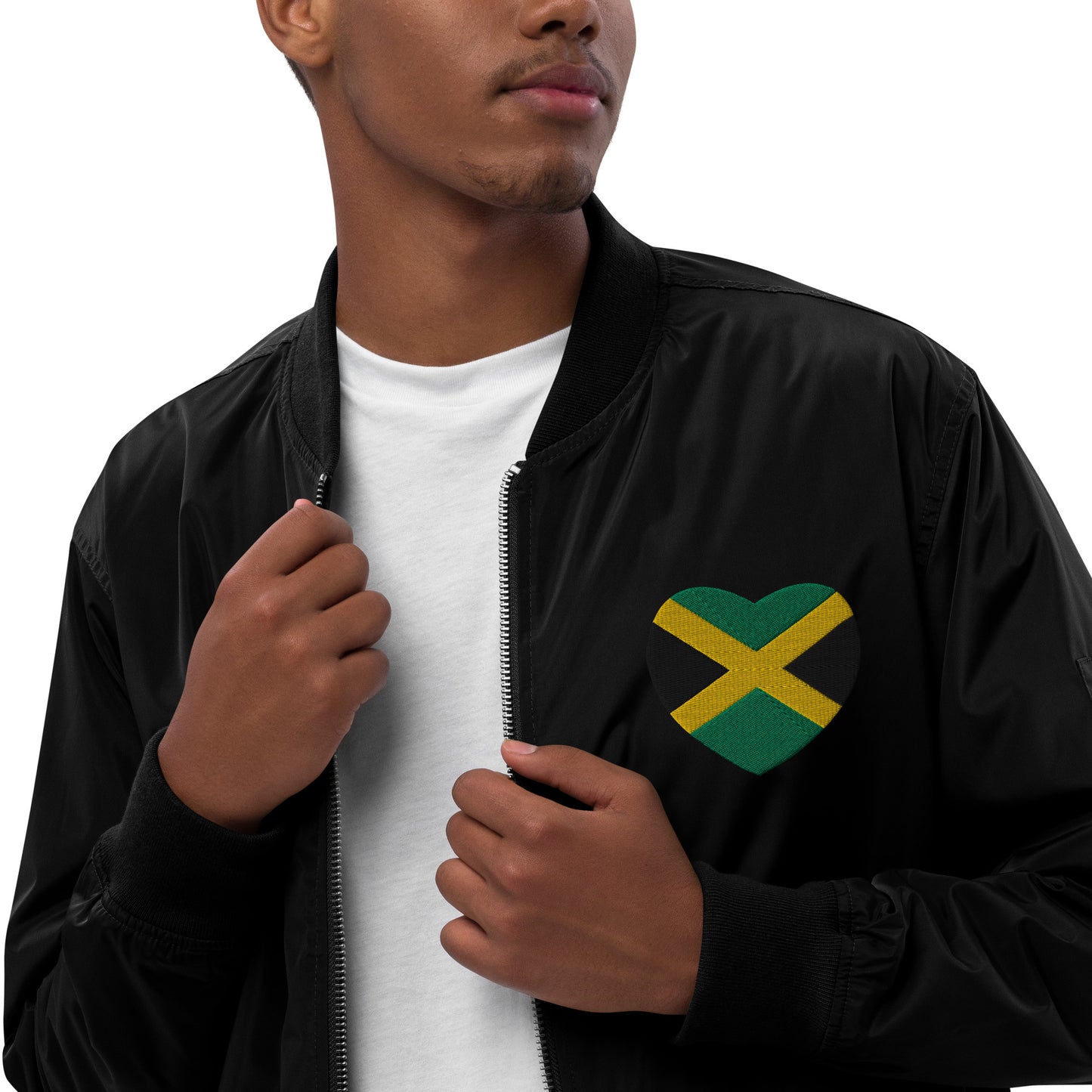 Jamaican Culture Recycled Bomber Jacket, Reggae Lovers Carribean Outerwear