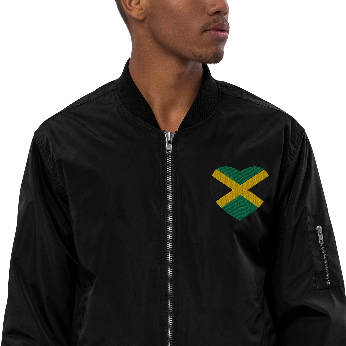 Jamaican Culture Recycled Bomber Jacket, Reggae Lovers Carribean Outerwear