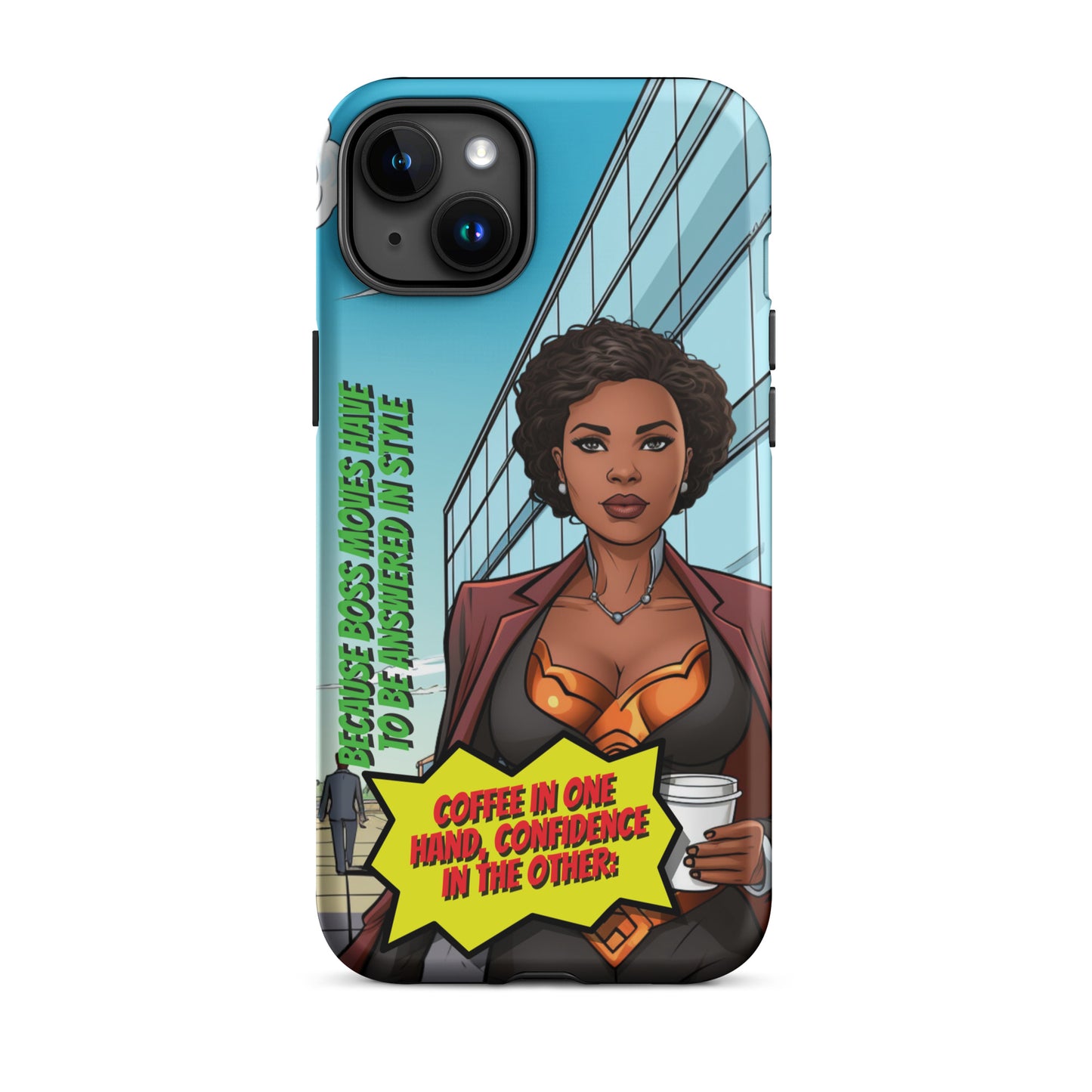 Black Woman Superhero Girl Boss Vibes Tough iPhone Case