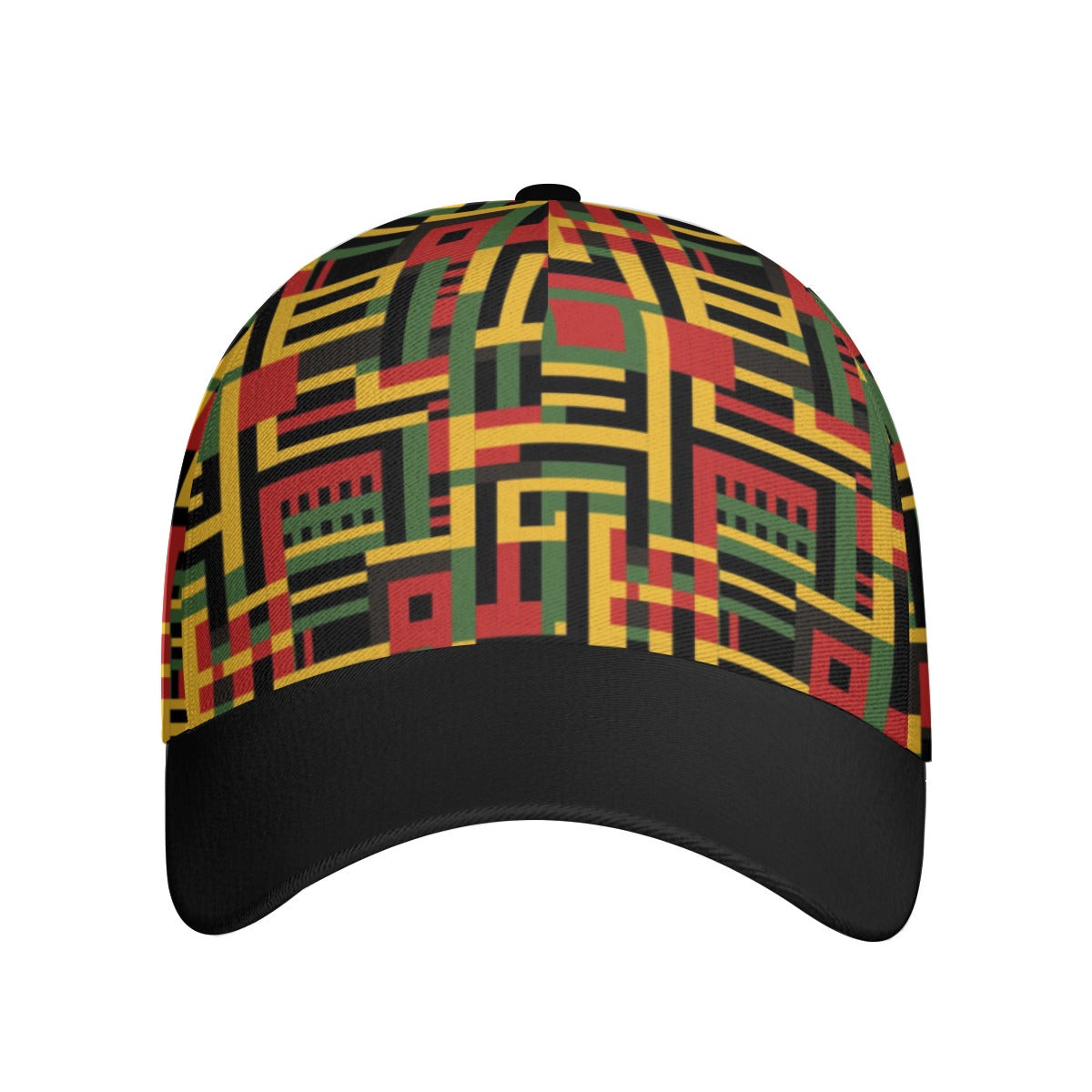 African Kente Cloth Print Peaked Cap,  Ethnic Tribal Print Womens Headwear, Cultural Event Headgear