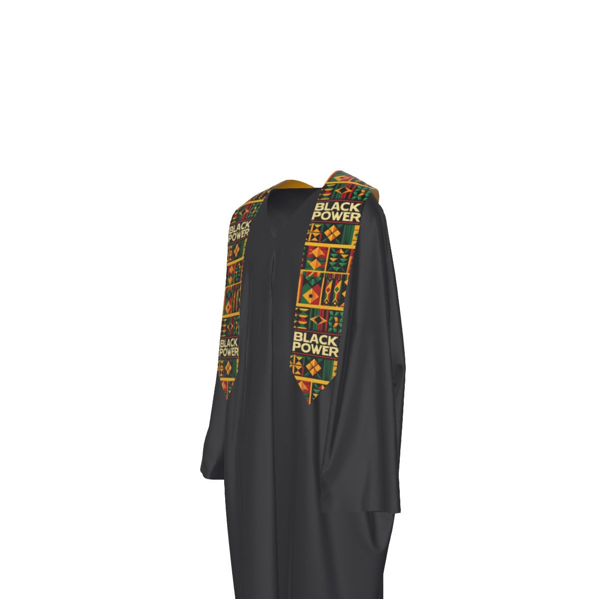 Kente Cloth Print Graduation Stole, Afrocentric Graduation Commencement Ribbon