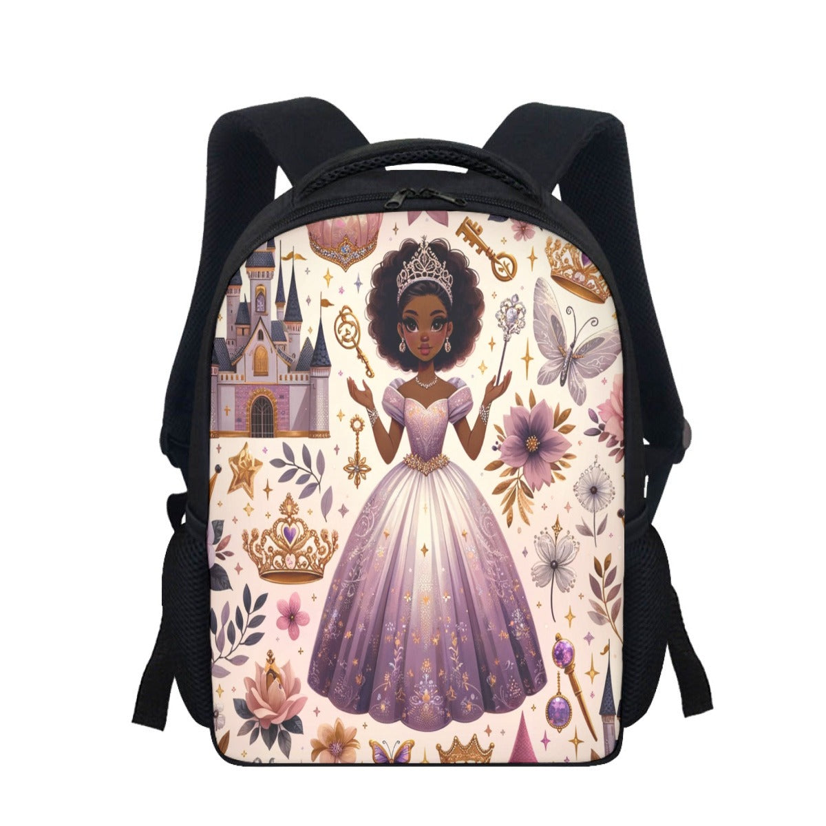 Enchanted Princess Backpack - Durable, Spacious School Bag with Computer Compartment, Magical Black