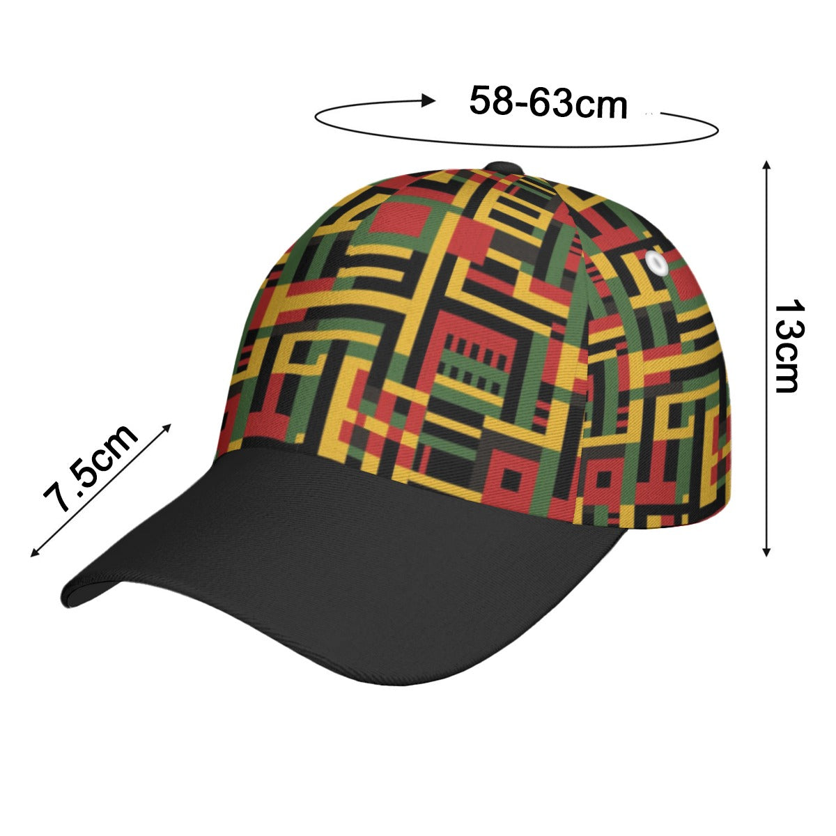 African Kente Cloth Print Peaked Cap,  Ethnic Tribal Print Womens Headwear, Cultural Event Headgear