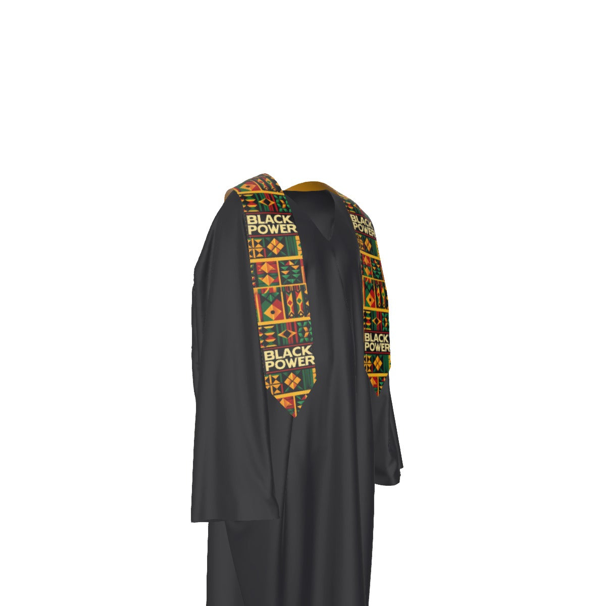 Kente Cloth Print Graduation Stole, Afrocentric Graduation Commencement Ribbon