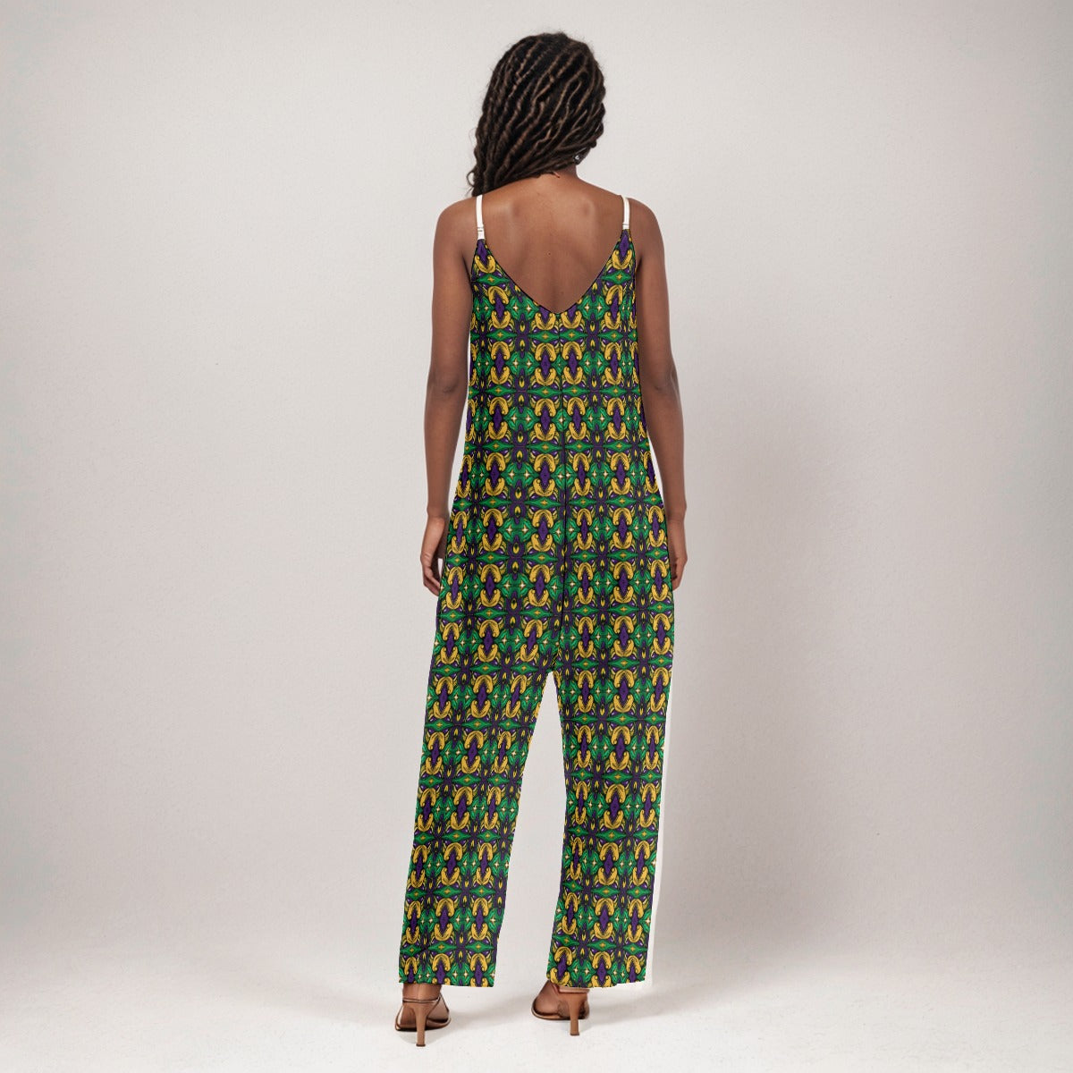 Mardi Gras Carnaval Fusion Spaghetti Strap Women's Jumpsuit