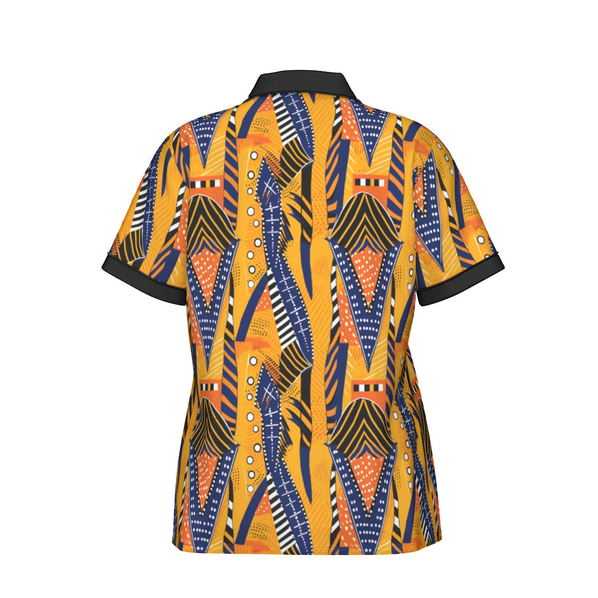 African Kente Cloth Print Women's Short Sleeved Silk Pajama Set, Luxurious Kente Nightwear