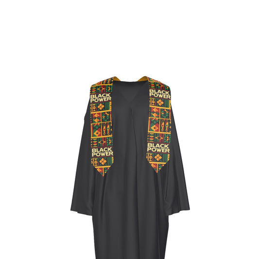 Kente Cloth Print Graduation Stole, Afrocentric Graduation Commencement Ribbon