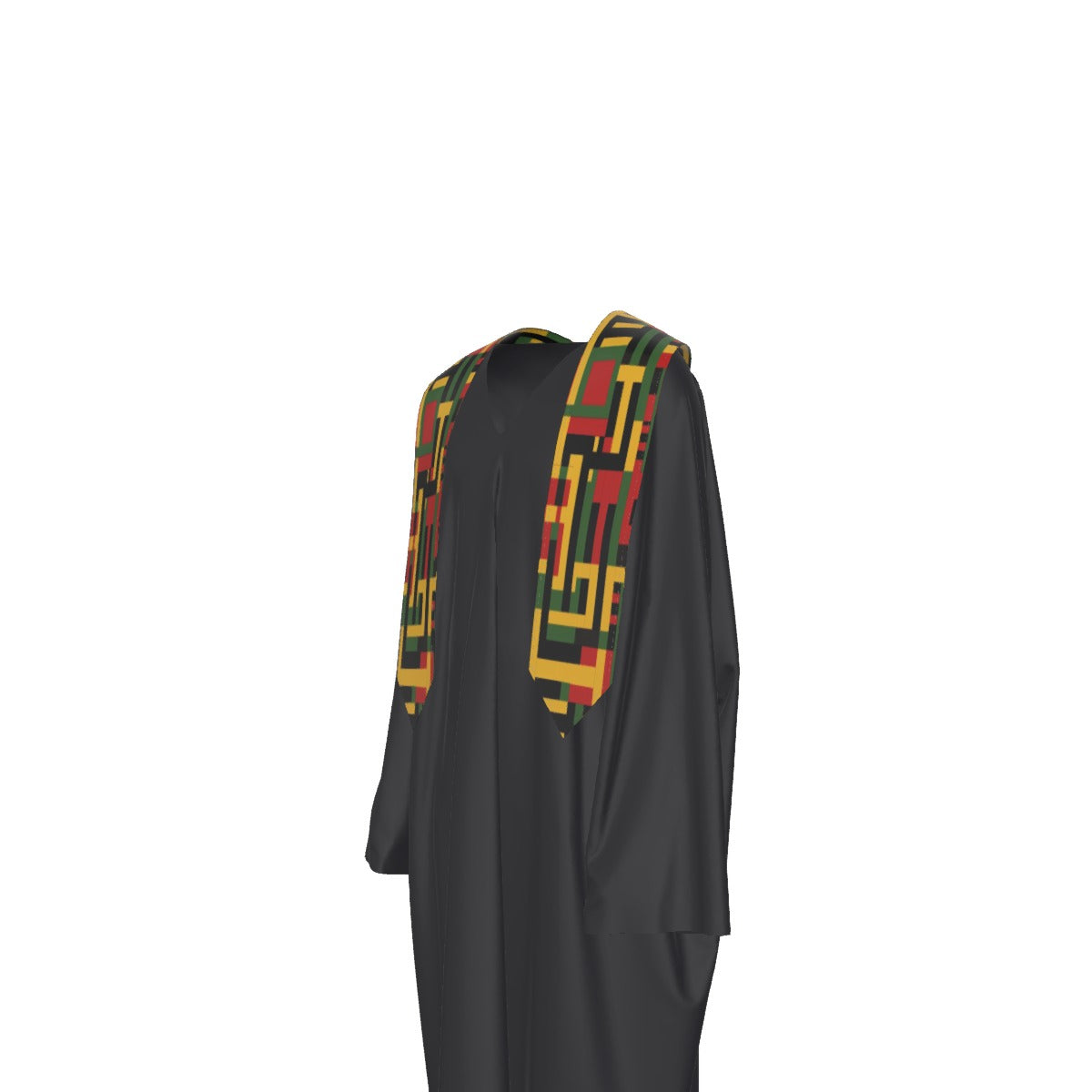 Kente Cloth Print Graduation Ribbon, Afrocentric Graduation Commencement Ribbon