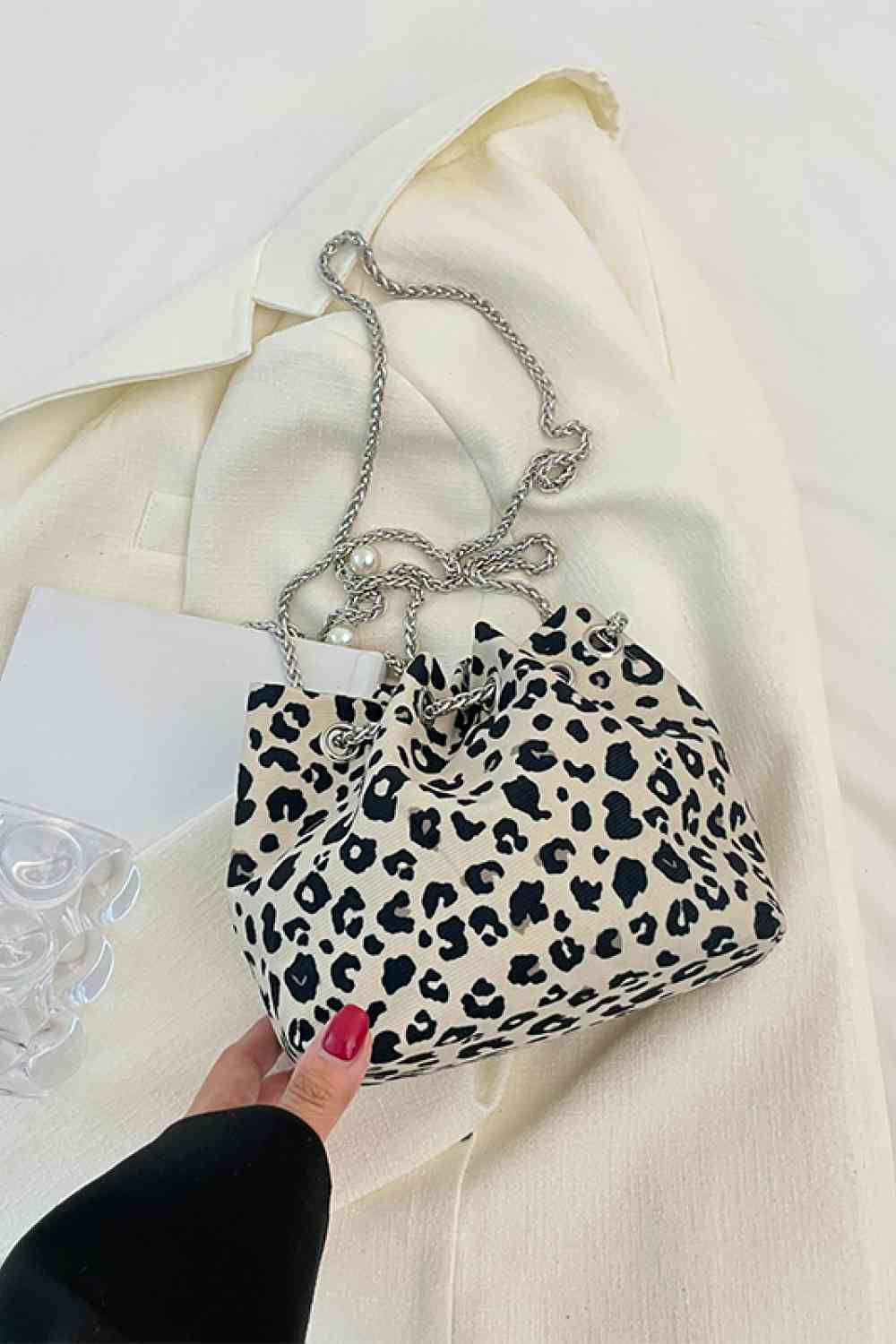 Animal Print Nylon Bucket Shoulder Bag - Durable, Lightweight & Fashion-Forward