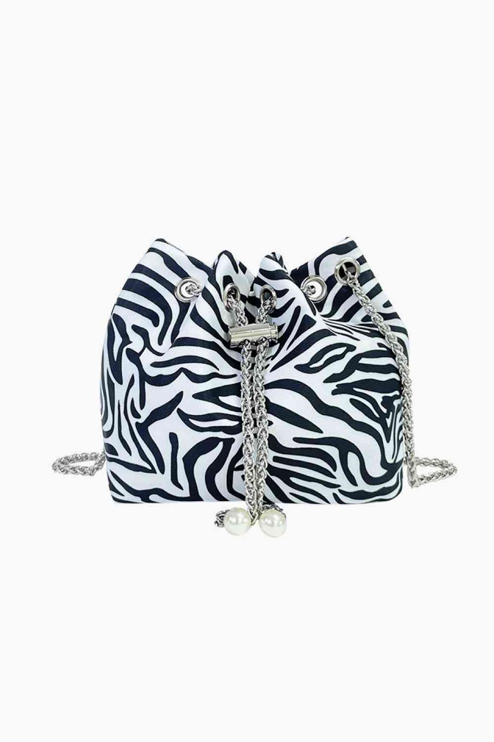 Animal Print Nylon Bucket Shoulder Bag - Durable, Lightweight & Fashion-Forward