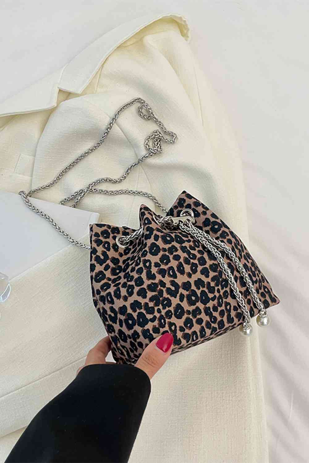 Animal Print Nylon Bucket Shoulder Bag - Durable, Lightweight & Fashion-Forward