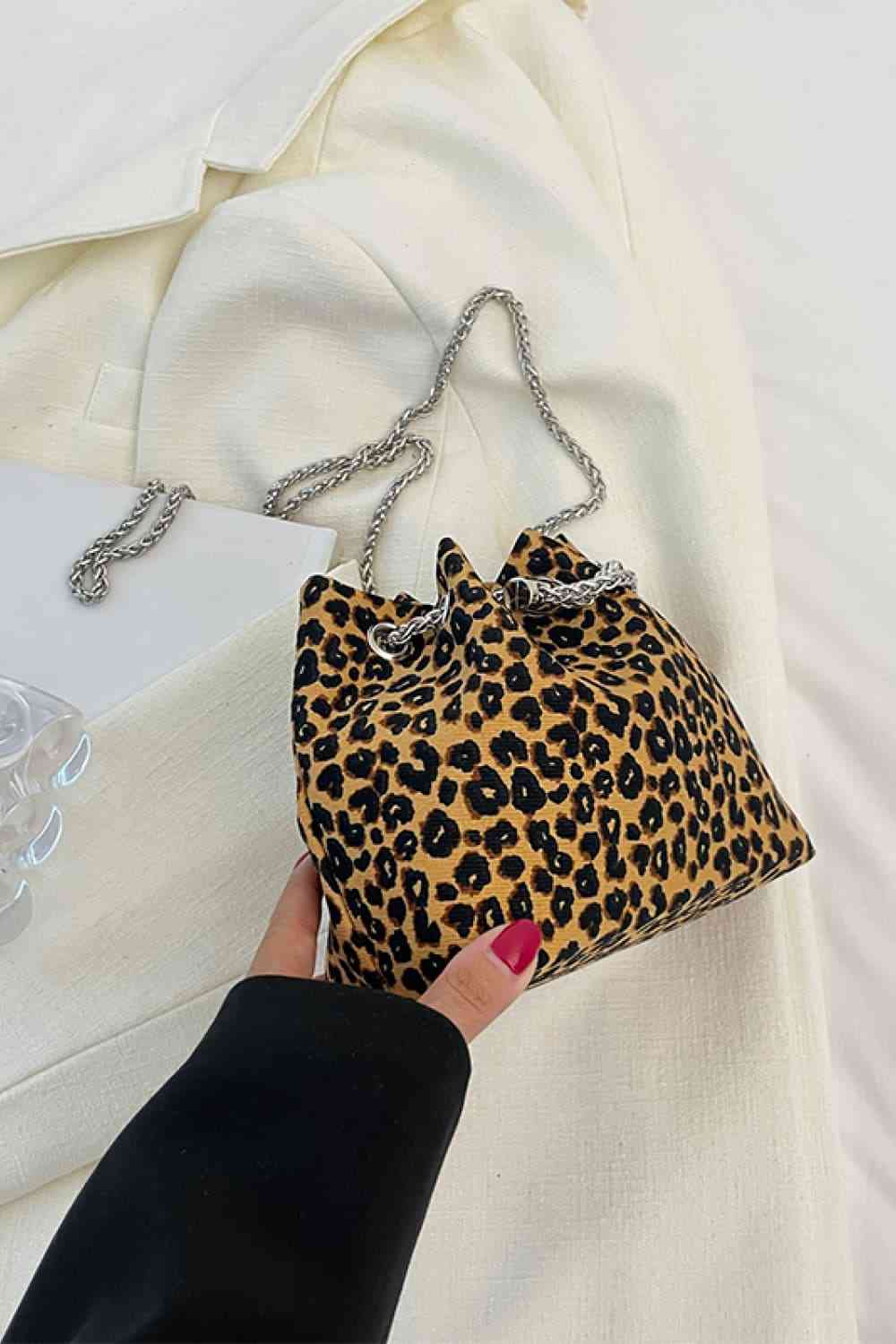 Animal Print Nylon Bucket Shoulder Bag - Durable, Lightweight & Fashion-Forward