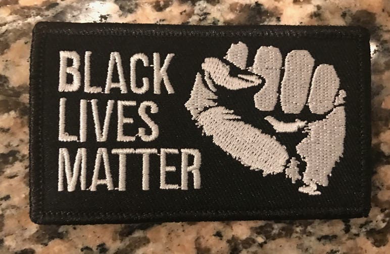 Black Lives Matter Patch, Black & Proud Embroidered Patch