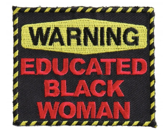 Educated Black Woman Graduation Iron-On Patch, Inspirational Jacket & Vest Accessory