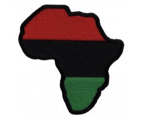 Africa Map Patch 3x3, Pan African Garvey Africa Iron On Patch