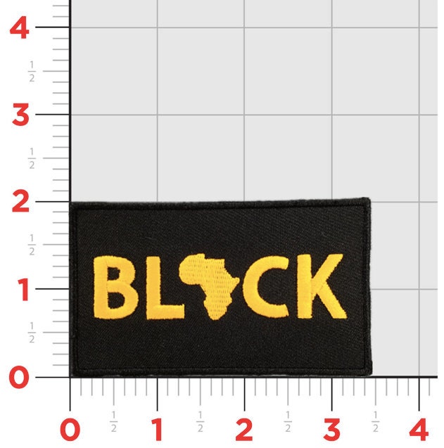 I AM Black Africa Patch, Black Empowerment Iron On Patch